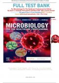 Full Test Bank For Microbiology For The Healthcare Professional 3rd Edition By Karin C. Vanmeter Phd (Author) Question With 100% Correct Answer 