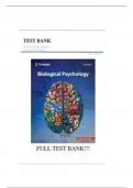 Test Bank For Biological Psychology, 14th Edition, James W. Kalat || Complete Guide A+||Latest Update 2024