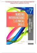 Test Bank for Nursing Interventions and Clinical Skills 7th Edition by Perry and Potter (STUVIA)