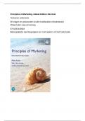 Oefentoets vragen antwoorden - Principles of Marketing, Global Edition 19e druk Kotler Keller - 90 open vragen met antwoorden - Beginners