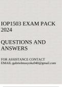 IOP1503 Exam pack 2024(Environmental Psychology)