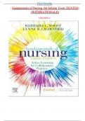 Test Bank Fundamentals of Nursing, 3rd Edition by Barbara L Yoost Complete guide Chapter 1- 42| Test Bank 100% Veriﬁed Answers PDF