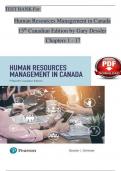 TEST BANK For Human Resources Management in Canada 15th Canadian Edition by Gary Dessler A+