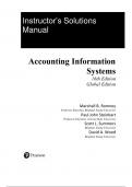 Solution Manual For Accounting Information Systems, Global Edition, 2025 16th Edition by Marshall B Romney Paul J. Steinbart Chapter 1-14Solution Manual For Accounting Information Systems, Global Edition, 2025 16th Edition by Marshall B Romney Paul J. Ste