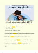 Dental Hygiene Prometric Exam Q&A/ A+ Score Solution.  