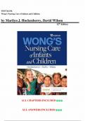 Test Bank for Wong's Nursing Care of Infants and Children 12th Edition (Hockenberry, 2023) , Chapters 1-32 | All Chapters 