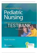 Test Bank Davis Advantage for Pediatric Nursing; The Critical Components of Nursing Care 2nd Edition by Kathryn Rudd Chapter 1-22 ||Latest 2024||Answerseet||Verifed by experts Publisher	‎F.A. Davis Company; Second edition (October 16, 2018) ISBN-13	‎978-0