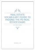 Real Estate Vocabulary (Guide to Passing the PSI Real Estate Exam)