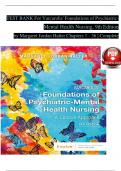 TEST BANK For Varcarolis' Foundations of Psychiatric Mental Health Nursing, 9th Edition by Margaret Jordan Halter, Verified Chapters 1 - 36, Complete Newest Version