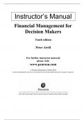 Solution Manual For Financial Management for Decision Makers, 10th Edition by Peter Atrill 