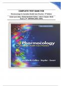 COMPLETE TEST BANK FOR Pharmacology for Canadian Health Care Practice 3RD Edition Linda Lane Lilley | Shelly Rainforth Collins | Julie S. Snyder | Beth Swart || 3RD  EDITION (2024 -2025)