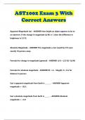 AST1002 Exam 3 With Correct Answers