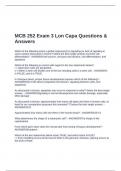 MCB 252 Exam 3 Lon Capa Questions & Answers