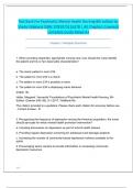 Test Bank For Psychiatric Mental Health Nursing 8th edition by Shelia Videbeck ISBN: 9781975116378 | All Chapters Covered/ Complete Guide Rated A+ 