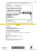 Pearson Edexcel Level 3 GCE English Literature Advanced PAPER 2: Prose JUNE 2024 Question Paper + FINAL Mark Scheme