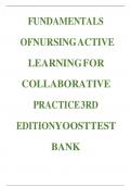 Test Bank Fundamentals of Nursing, 3rd Edition by Barbara L Yoost Complete guide Chapter 1- 42| Test Bank 100% Veriﬁed Answers PDF