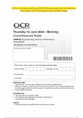 OCR A Level Drama and Theatre H459/48 Deconstructing Texts for Performance Woza Albert! JUNE 2024 Question Paper and Mark Scheme