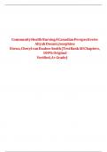 Test Bank - Stamler and Yiu's Community Health Nursing: A Canadian Perspective, 6th Edition (Dosani,2024) ,Newest Edition