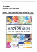 Test Bank - Priorities in Critical Care Nursing, 9th Edition (Urden, 2024), Chapter 1-27 + Next-Generation NCLEX Case Studies with answers | All Chapters