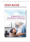 TEST BANK Maternity and Pediatric Nursing 4th Edition by Susan Ricci  Theresa Kyle , Susan Carman .