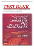 TEST BANK FOR TIETZ FUNDAMENTALS OF CLINICAL CHEMISTRY AND MOLECULAR DIAGNOSTICS 7TH EDITION BY CARL A. BURTIS | BEST