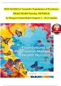 TEST BANK For Varcarolis' Foundations of Psychiatric-Mental Health Nursing, 9th Edition  by Margaret Jordan Halter Chapters 1 - 36 | Complete