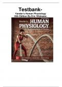 Testbank-  Vander's Human Physiology  16th Edition By Eric Widmaier|| All Chapters Included|| Latest Edition 2024