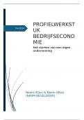 Profielwerkstuk bedrijfseconomie/economie 'Het starten van een eigen onderneming' (VWO cijfer 9.2)