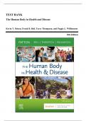 Test Bank - The Human Body in Health and Disease, 8th Edition (Patton, 2024), Chapter 1-25 | All Chapters