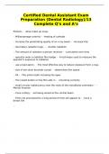 Certified Dental Assistant Exam Preparation (Dental Radiology)/13 Complete Q’s and A’s