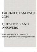 FAC2601 Exam pack 2024(Financial Accounting for Companies)