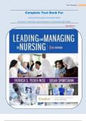 Complete Test Bank For Leading And Managing In Nursing 8th Edition By Patricia S. Yoder-Wise ,Susan Sportsman || Latest Edition (2024-2025)