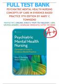 Test Bank for Davis Advantage for Townsend's Essentials of Psychiatric Mental Health Nursing, 9th Edition by Karyn I. Morgan All Chapters included LATEST