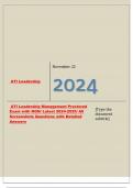 ATI Leadership Management Proctored Exam || updated 2024|2025