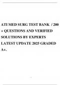 ATI MED SURG TEST BANK 200+ QUESTIONS AND VERIFIED SOLUTIONS BY EXPERTS 2025 GRADED A+ (BEST FOR REVISION ) .