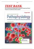 TEST BANK Davis Advantage for Pathophysiology: Introductory Concepts and Clinical Perspectives 3RD EDITION