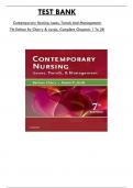 Test Bank For Contemporary Nursing Issues, Trends And Management 7th Edition By Cherry & Jacob, Consists of 28 Complete Chapters, ISBN: 978-0323390224