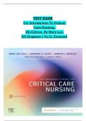 Test Bank for Introduction to Critical Care Nursing 8th Edition by Mary Lou Sole