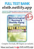 Test Bank for Ebersole and Hess Gerontological Nursing and Healthy Aging in Canada, 3rd Edition (Boscart, 2023), Chapter 1-28 | All Chapters