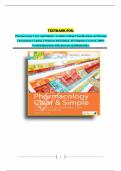 TESTBANK FOR Pharmacology Clear and Simple: A Guide to Drug Classifications and Dosage Calculations by Cynthia J. Watkins 4th Edition. 9781719644747. All Chapters Covered. 100% Verified Questions with Answers and Rationales.