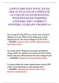 LIFEGUARD TEST FINAL EXAM  2024 ACTUAL EXAM COMPLETE  ACCURATE EXAM QUESTIONS  WITH DETAILED VERIFIED  ANSWERS (100% CORRECT  ANSWERS) /ALREADY GRADED A+