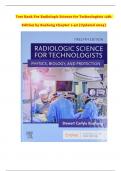 TEST BANK For Radiologic Science For Technologists 12th Edition By Stewart C Bushong LATEST UPDATE