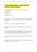 LSTD 2106 Chapter 1 Question and answers 100% correct   What are the four primary sources of law? - correct  answer  1. Constitutional Law 2. Statutory Law 3. Common Law 4. Administrative Law  Constitutional Law - correct  answer  law that involves the in