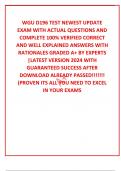 WGU D196 TEST NEWEST UPDATE EXAM WITH ACTUAL QUESTIONS AND COMPLETE 100% VERIFIED CORRECT AND WELL EXPLAINED ANSWERS WITH RATIONALES GRADED A+ BY EXPERTS |LATEST VERSION 2024 WITH GUARANTEED SUCCESS AFTER DOWNLOAD ALREADY PASSED!!!!!!! (PROVEN ITS ALL YOU