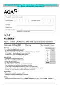 2024 AQA GCSE HISTORY Paper 1 Section A/A: America, 1840–1895: Expansion and consolidation MAY Question Paper and Mark Scheme MERGED