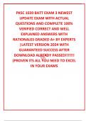 PKSC 1020 BATT EXAM 3 NEWEST UPDATE EXAM WITH ACTUAL QUESTIONS AND COMPLETE 100% VERIFIED CORRECT AND WELL EXPLAINED ANSWERS WITH RATIONALES GRADED A+ BY EXPERTS |LATEST VERSION 2024 WITH GUARANTEED SUCCESS AFTER DOWNLOAD ALREADY PASSED!!!!!!! (PROVEN ITS