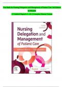 TEST BANK For Nursing Delegation and Management of Patient Care, 3rd Edition by Motacki | Verified Chapters 1 - 21  | Passing Score Guaranteed 100%