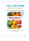 Test Bank for Nutrition: Concepts and Controversies, 16th Edition, Frances Sizer, Ellie Whitney & Leonard Piché, All Chapters Covered, A+ guide.