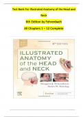 Test Bank For Illustrated Anatomy of the Head and Neck 6th Edition by Fehrenbach All Chapters 1–12 Complete