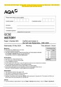 AQA GCSE HISTORY Paper 1 Section B/E: Conflict and tension in the Gulf and Afghanistan, 1990–2009 MAY 2024 Question Paper and Mark Scheme